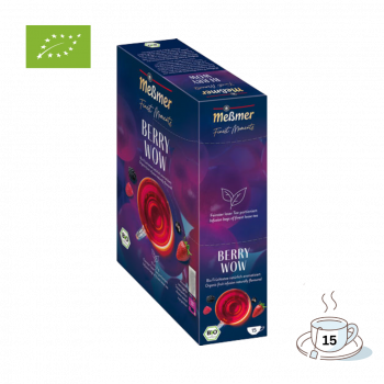 Meßmer Finest Moments Bio Berry Wow, Früchtetee, Teebeutel im Kuvert, 2. Entnahmefach/displaytauglich, 49,5g